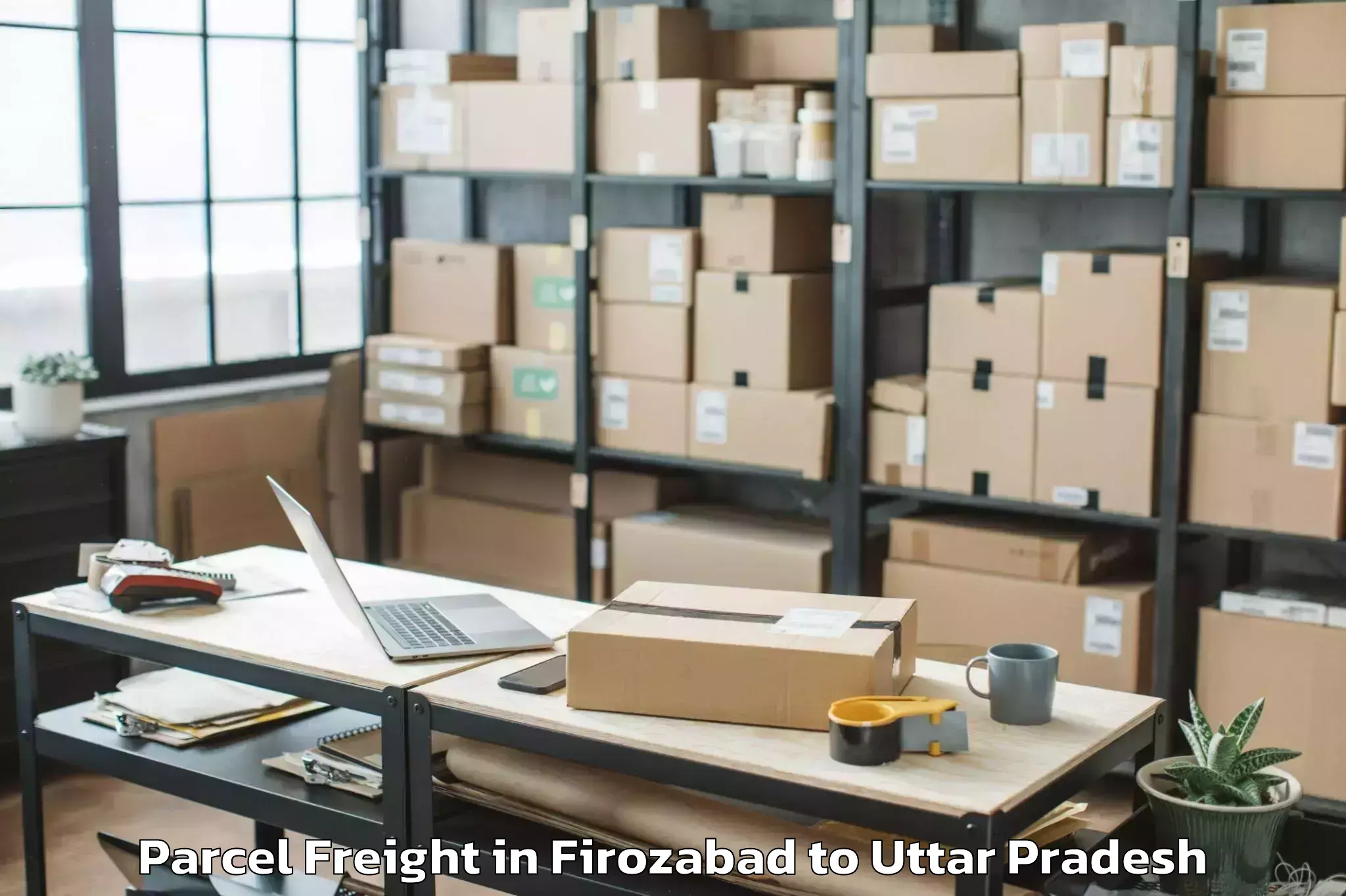 Top Firozabad to Lakhna Parcel Freight Available